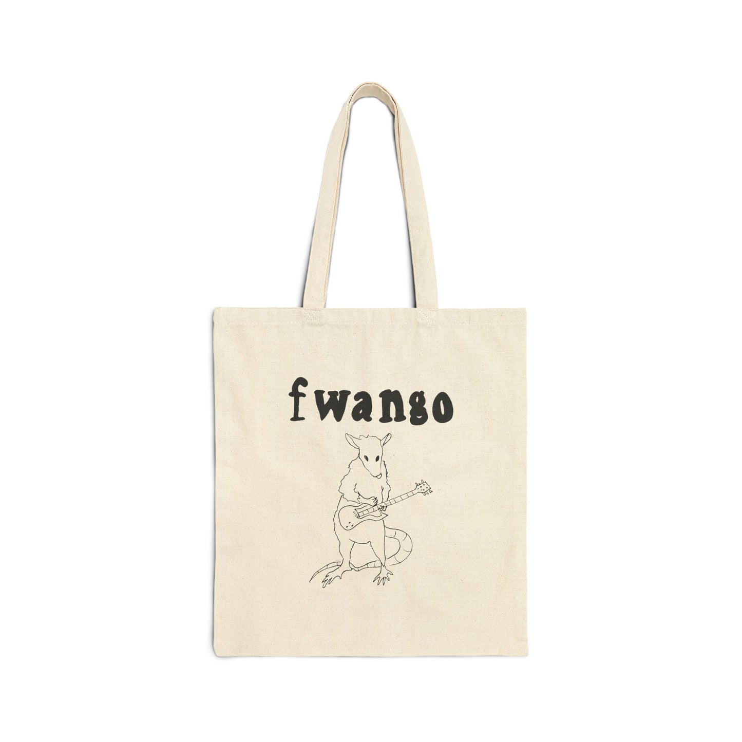Fwango Guitar Rat Canvas Tote Bag
