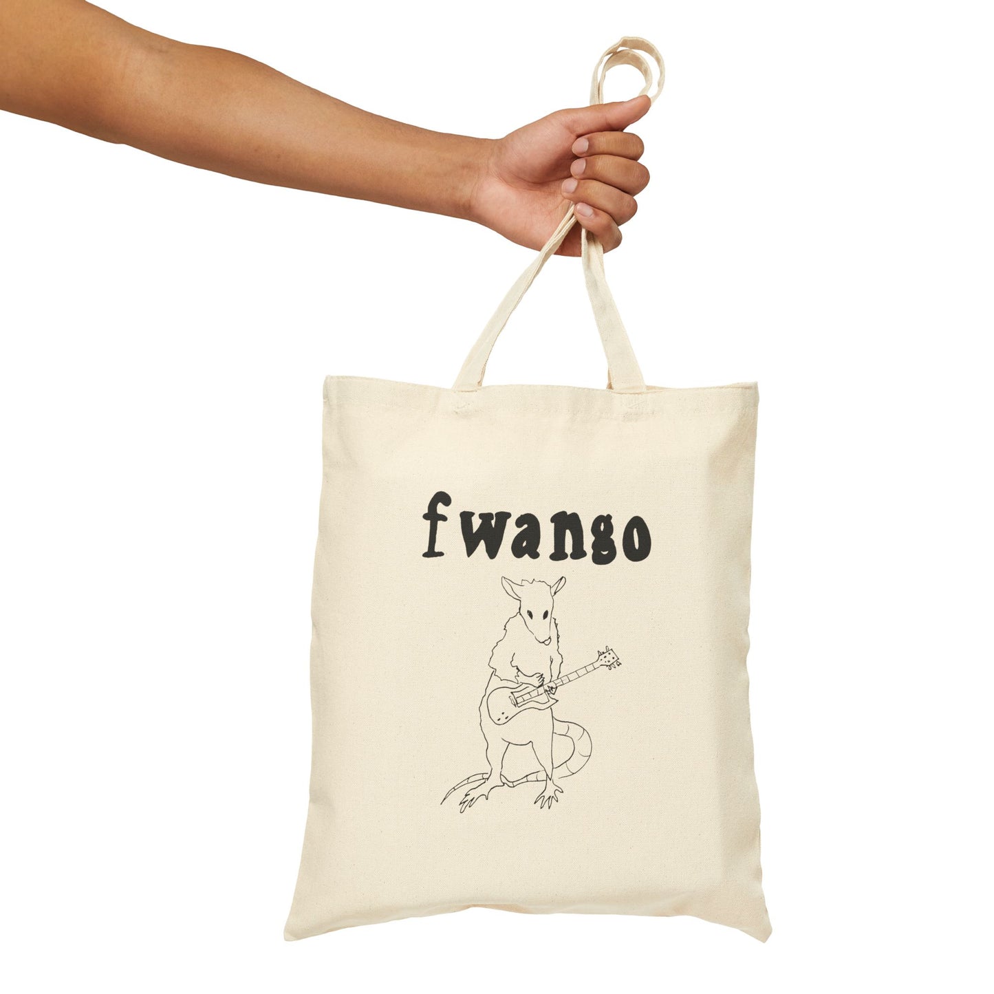 Fwango Guitar Rat Canvas Tote Bag